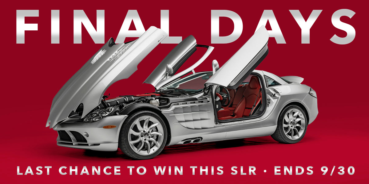 last chance to enter! Win a 2005 Mercedes-Benz SLR McLaren